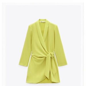 Zara pareo mini dress (IN BLACK, not neon as pictured) size medium, tag still on